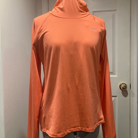 Nike Tops - Nike Dri-Fit Element Hoodie Women’s Size Large Orange Mango Pullover NWOT
